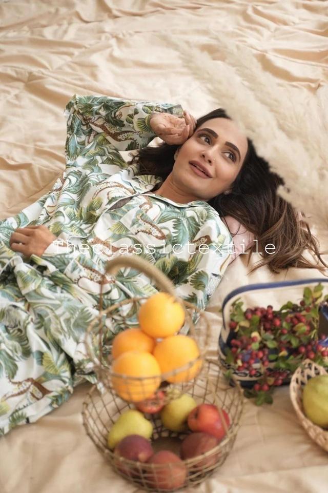 Pyjama-Set aus Baumwolle mit Tigerprint | Brautjungfern-Pyjama mit Blumenmuster on Productcaster.