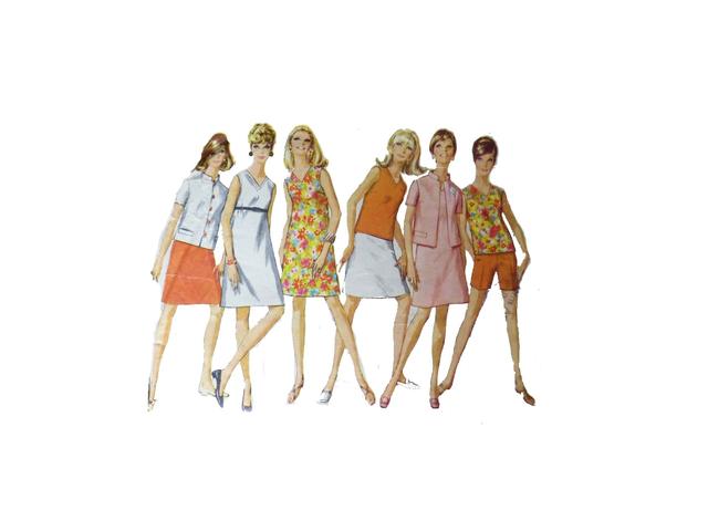 Wzór vintage Simplicity 7649 Letnia garderoba Miss 1968 on Productcaster.