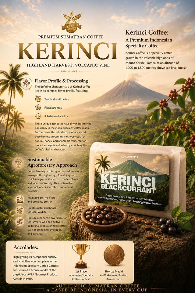 Arabica Kerinci Sumatra Kaffeebohnen | Anaerobe Aufbrühung | Single Origin Indonesien | Mittlere Röstung on Productcaster.