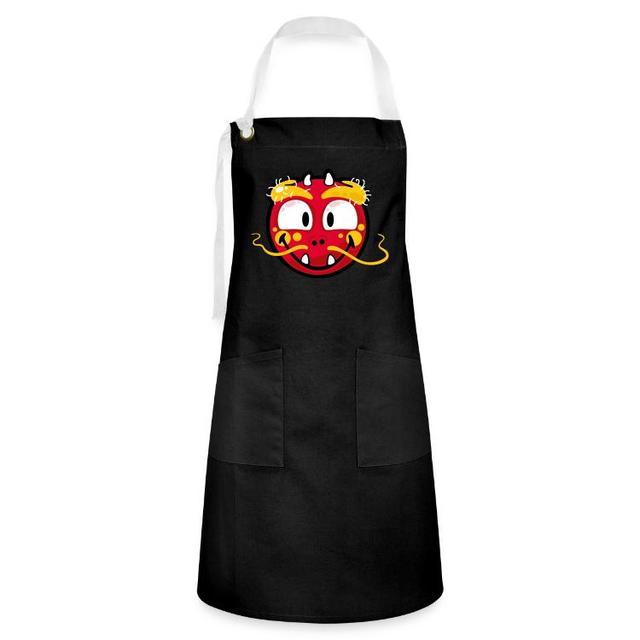 Kontrastschürze | Hohe Qualität Schürzen | Entdecke individuelle Kleidung bei Spreadshirt | "Smiley Dragon" Entworfen von SmileyWorldCYO on Productcaster.