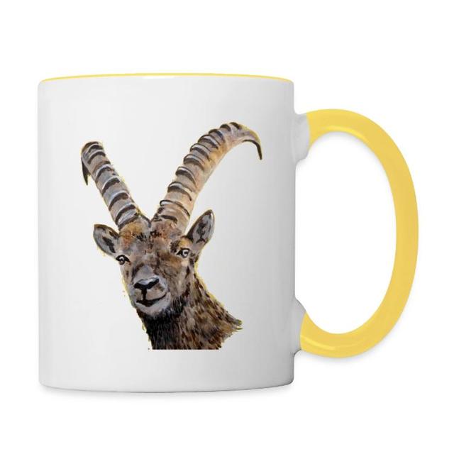 Steinbock Januar, Sternzeichen Steinbock | Tassen & Zubehör | Scherenschnitt Tier Portrait Tierzeichen Steinbock on Productcaster.