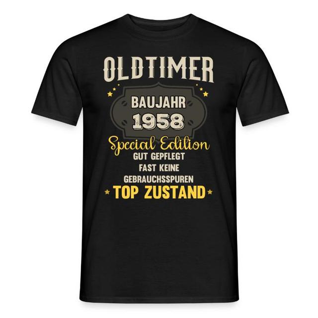 oldtimer 1958 Männer T-Shirt | Hohe Qualität T-Shirts | Entdecke individuelle Kleidung bei Spreadshirt | "Oldtimer Baujahr 1958 - 65. Geburtstag" Entw on Productcaster.