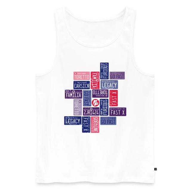 fast & furious Männer Premium Bio Tank Top | Hohe Qualität Bioprodukte | Entdecke individuelle Kleidung bei Spreadshirt | "Fast And Furious Nummernsch on Productcaster.