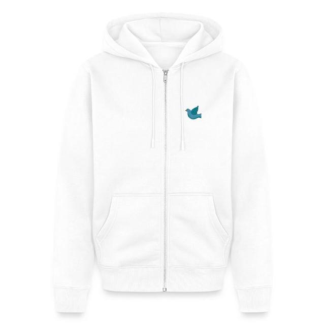 bestickte Unisex Premium Bio Zip Hoodie | Hohe Qualität Pullover & Hoodies | Entdecke individuelle Kleidung bei Spreadshirt | "Taube Bestickt" Entworf on Productcaster.