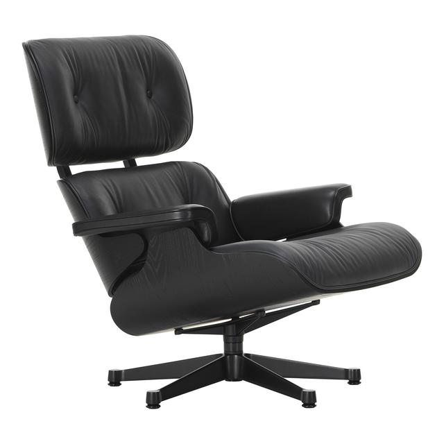 Eames Lounge Chair Sessel Kastanie, Masse klassische masse, Holz kastanie, natur, Bezug leder premium f red stone, Untergestell poliert, Gleiter we... on Productcaster.